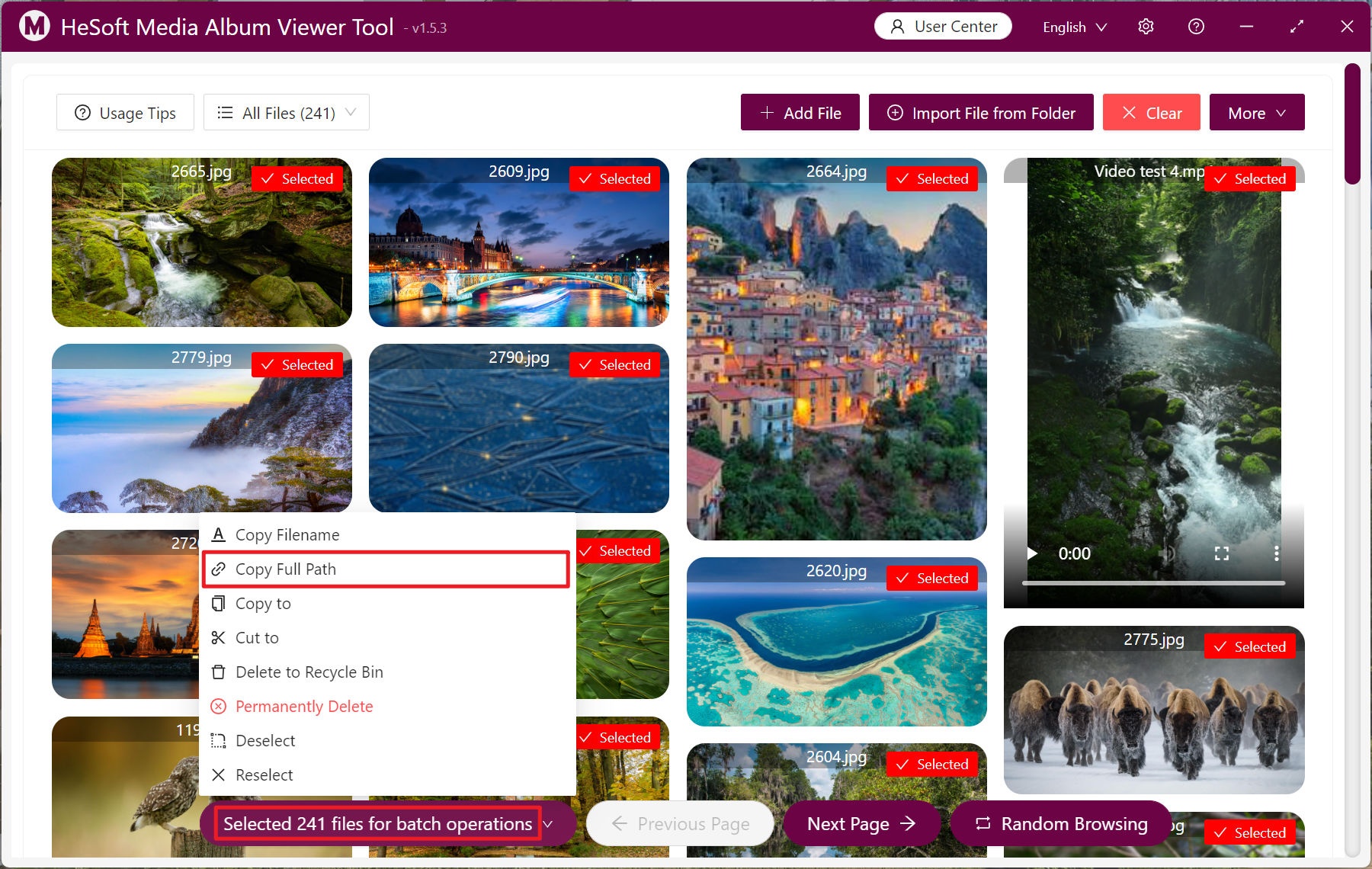 image-How to put multiple folders in a large number of pictures, video, audio and other media files batch copy file path