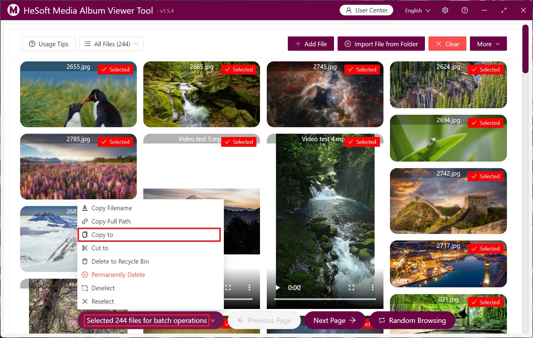 image-How to view and manage multiple folders in the specified format of media files, and batch save in the specified location