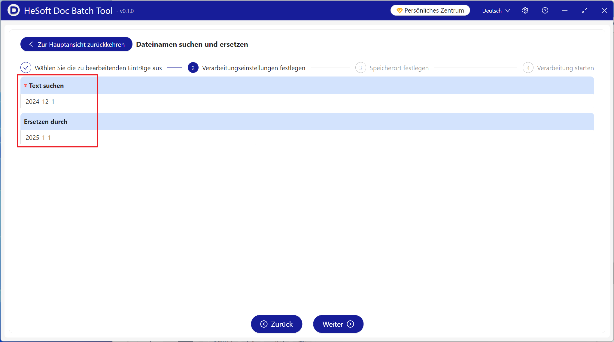 image-Suchen Sie den Datums inhalt in einer großen Anzahl von Dateinamen und ersetzen Sie ihn durch einen anderen Datums inhalt
