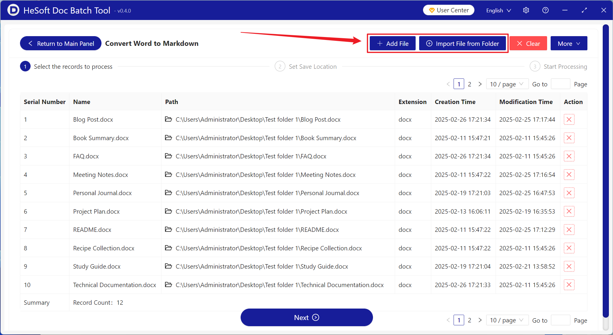 image-Thousands of Doc, Docx formats fast batch conversion to Markdown format
