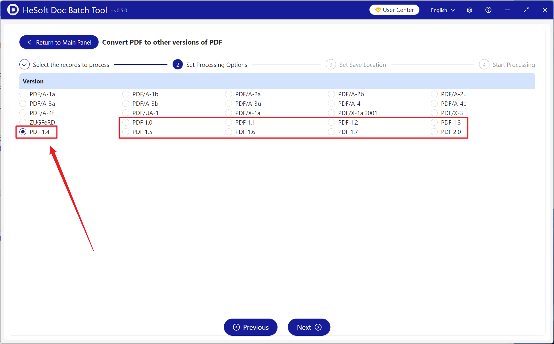 image-Hundreds of PDF files batch converted to specific 1.0/1.1/1.2/1.3/1.4/1.5/1.6/1.7/2.0 multiple versions