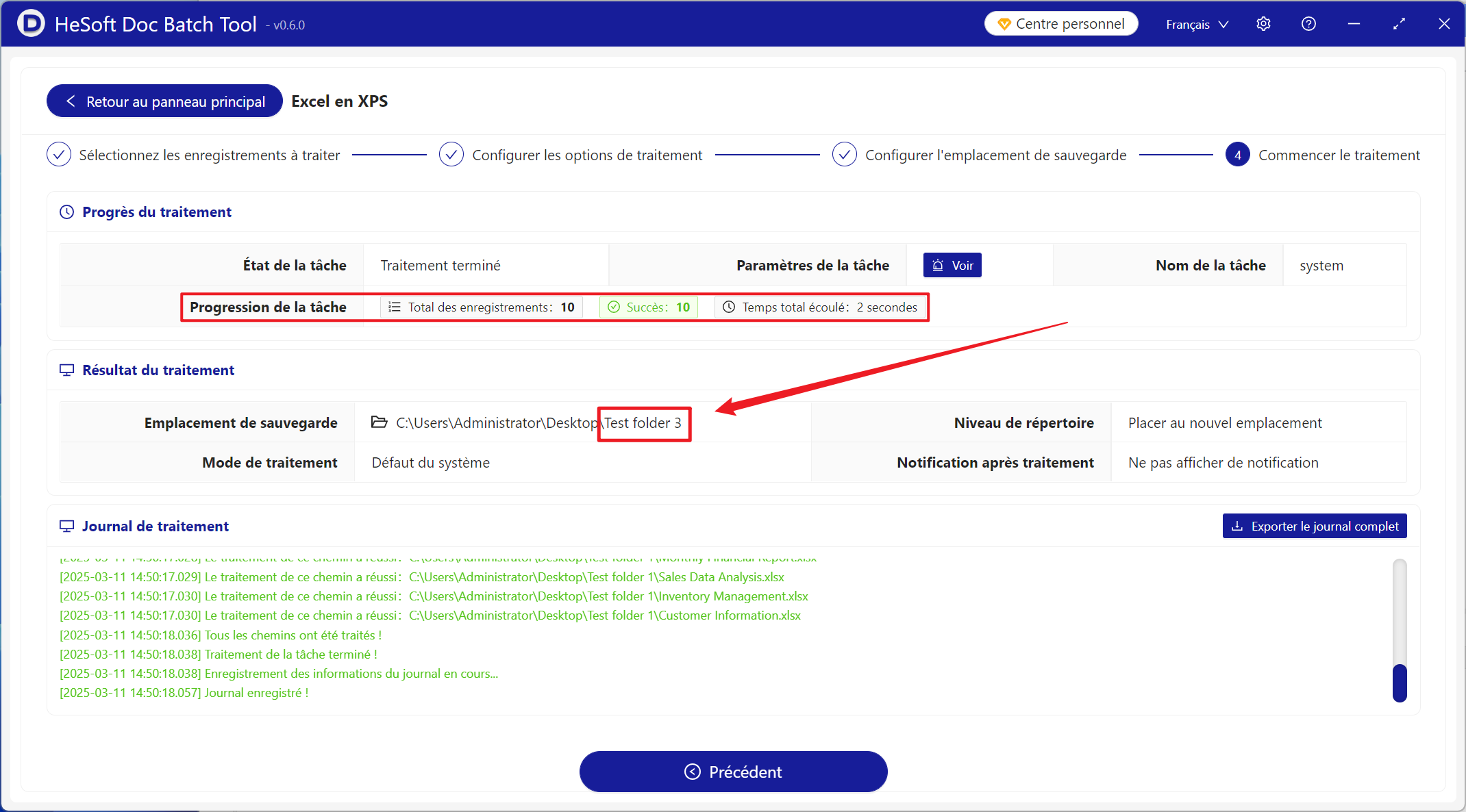 image-Des centaines de fichiers de feuille de calcul XLSX sont convertis par lots en des centaines de fichiers XPS