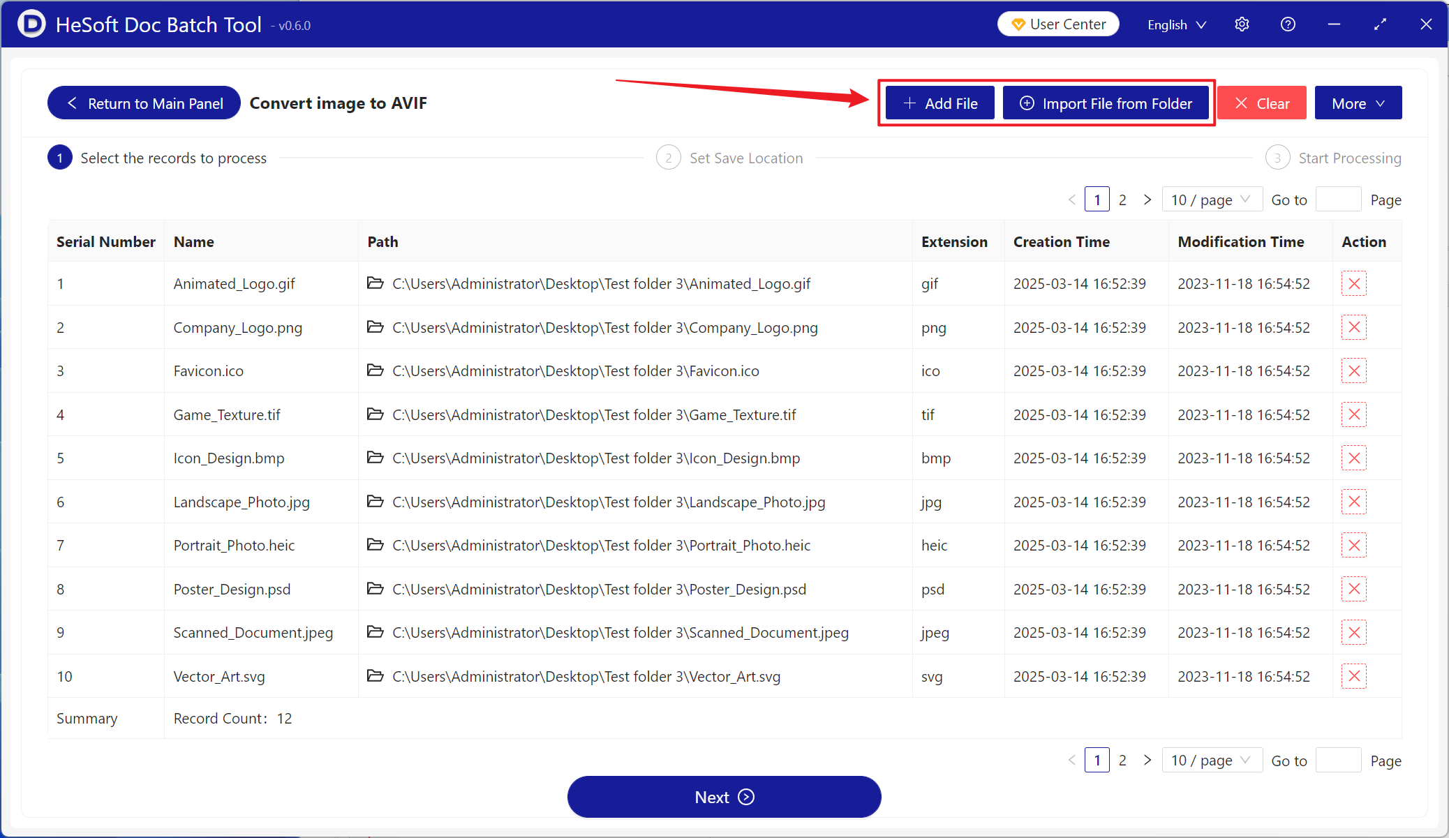 image-Thousands of JPG, WEBP images quickly batch convert to AVIF format