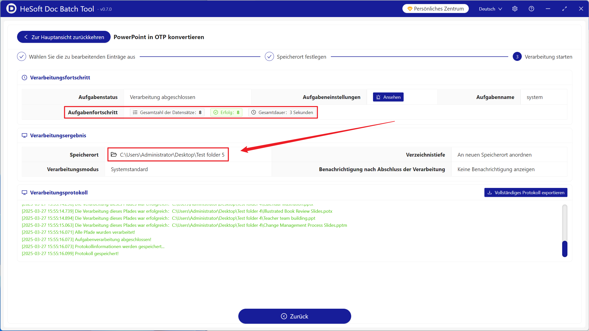 image-Viele Powerpoint-Folien dateien werden gleichzeitig in Open-Source-Office-OTP-Vorlagen format konvertiert