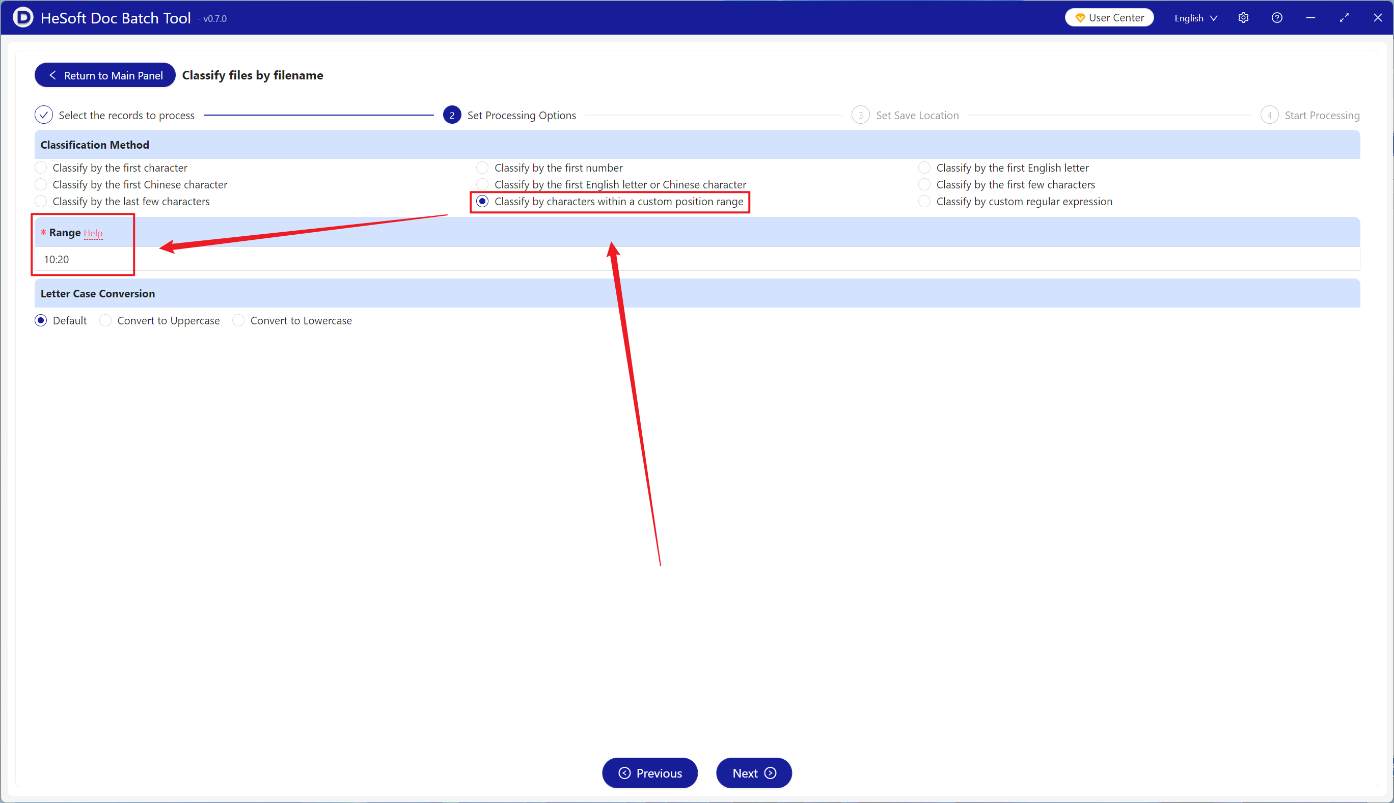 image-A large number of files according to the file name in the custom range of characters batch moved to the corresponding folder