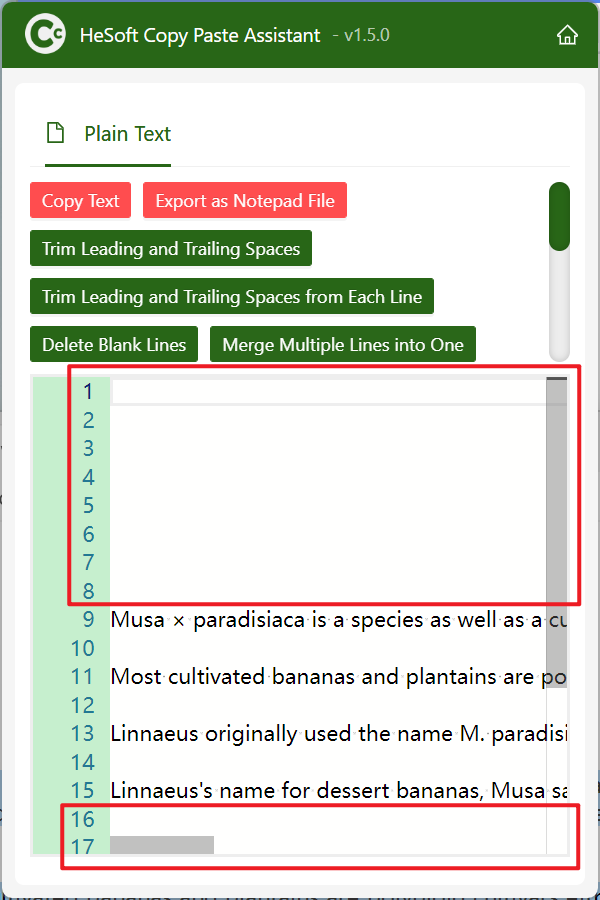 image-Quickly remove clipboard copy text beginning and end of blank content