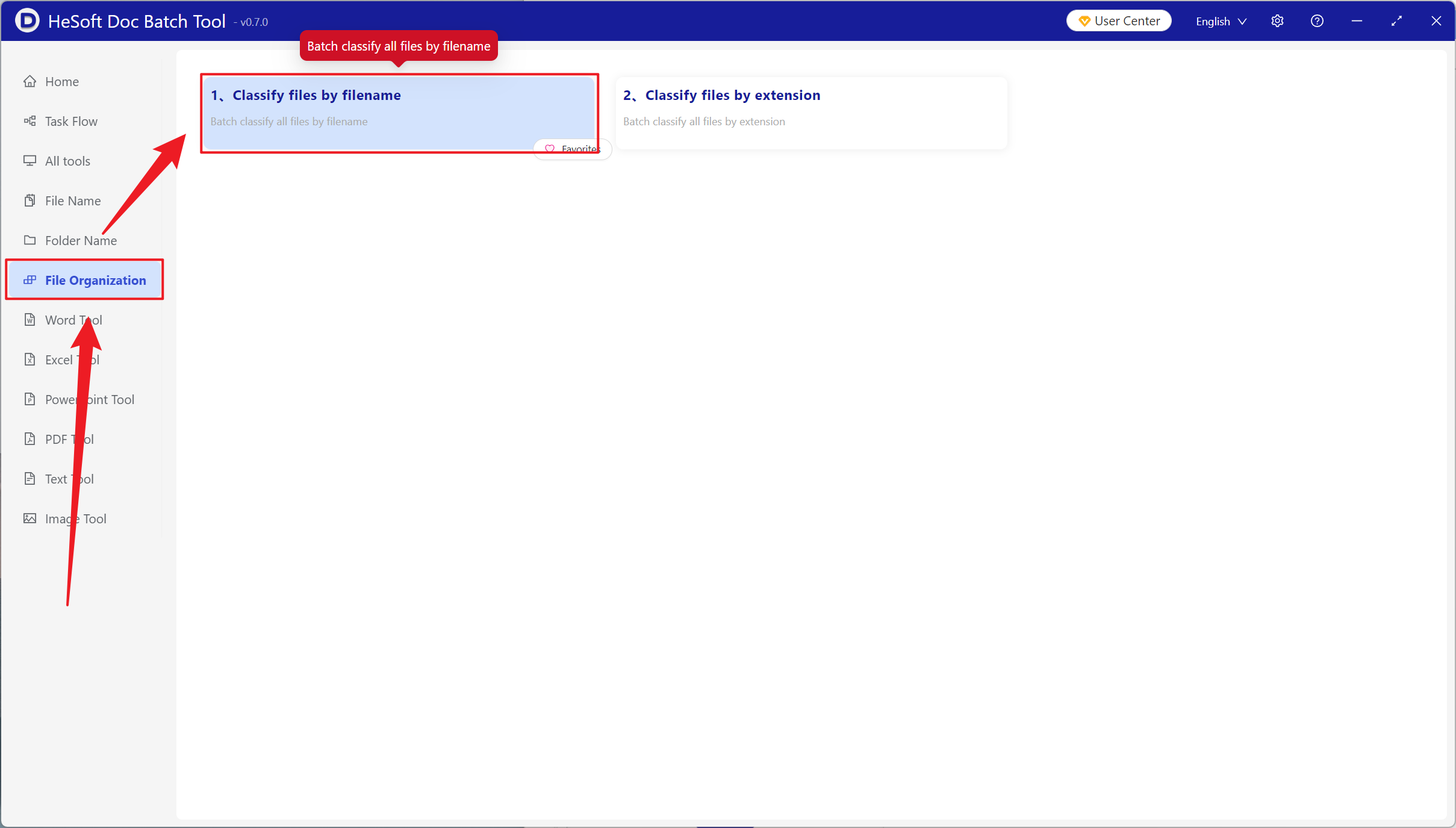 image-Will thousands of files by file name first appear letters or Chinese characters for batch classification