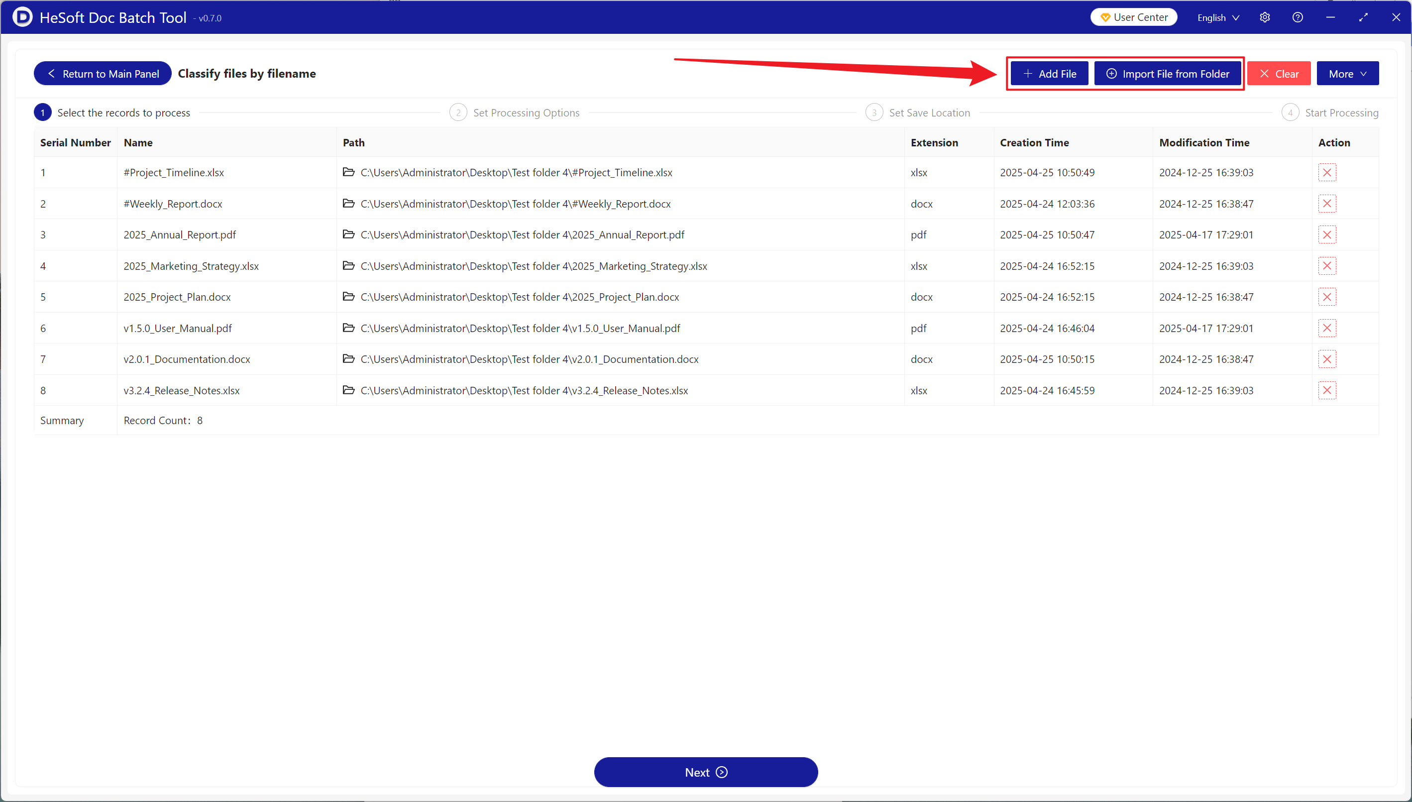 image-Put a large number of files into the file name first number, letter, symbol or Chinese character generated folder