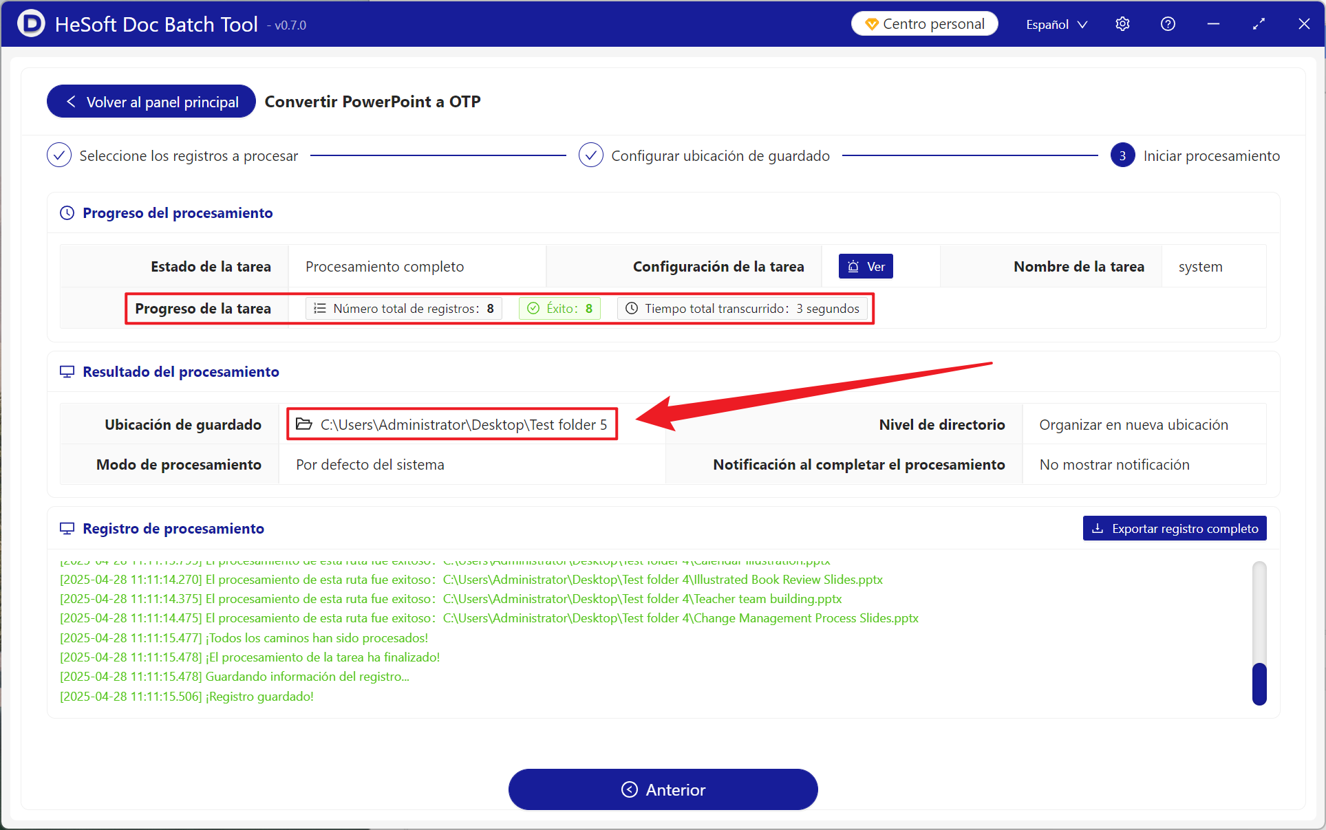 image-Cientos de archivos de formato de diapositiva PPT y PPTX se transforman en formato OTP por lotes