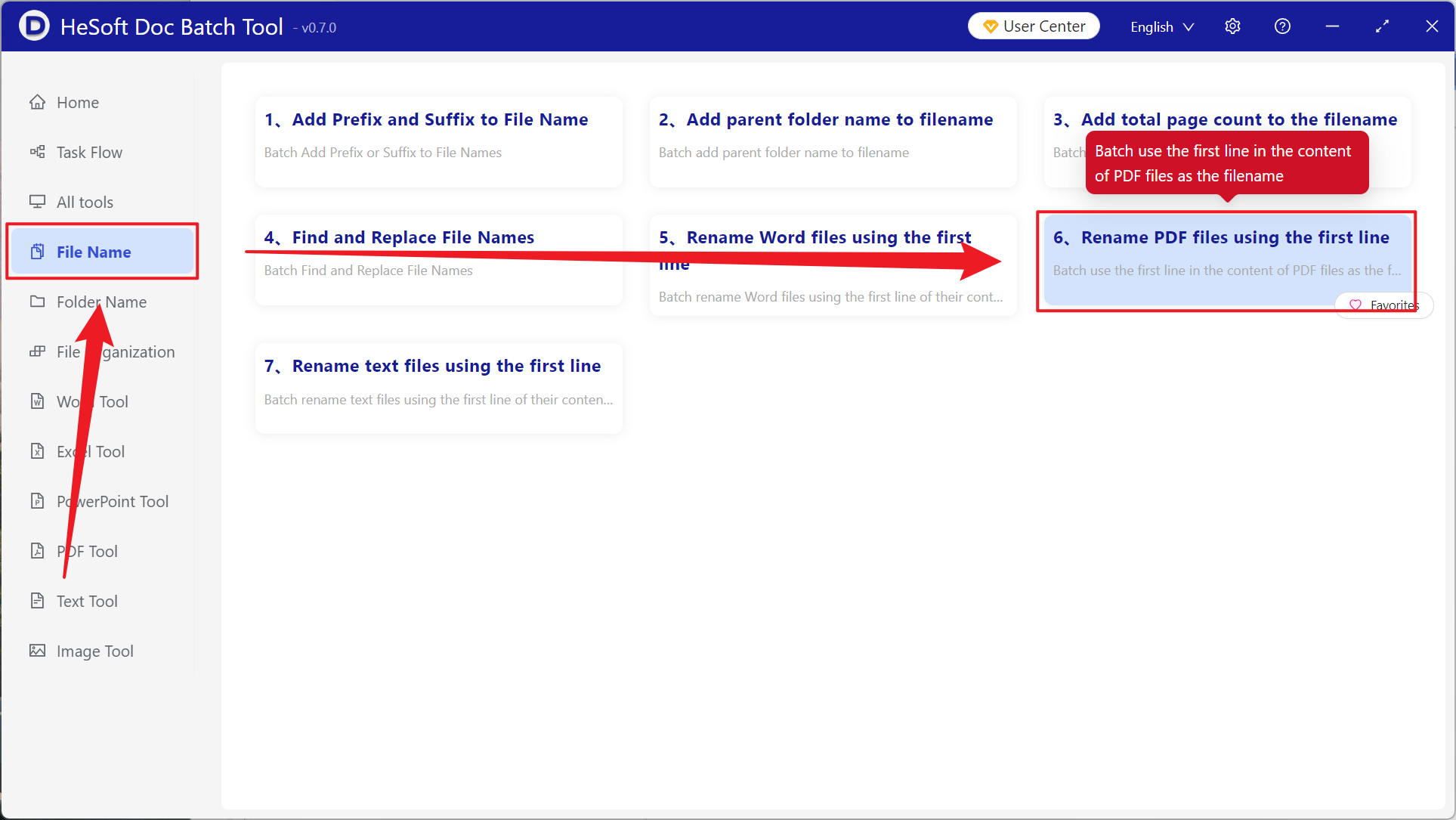 image-Use very many PDF file's first line content to batch rename the file name
