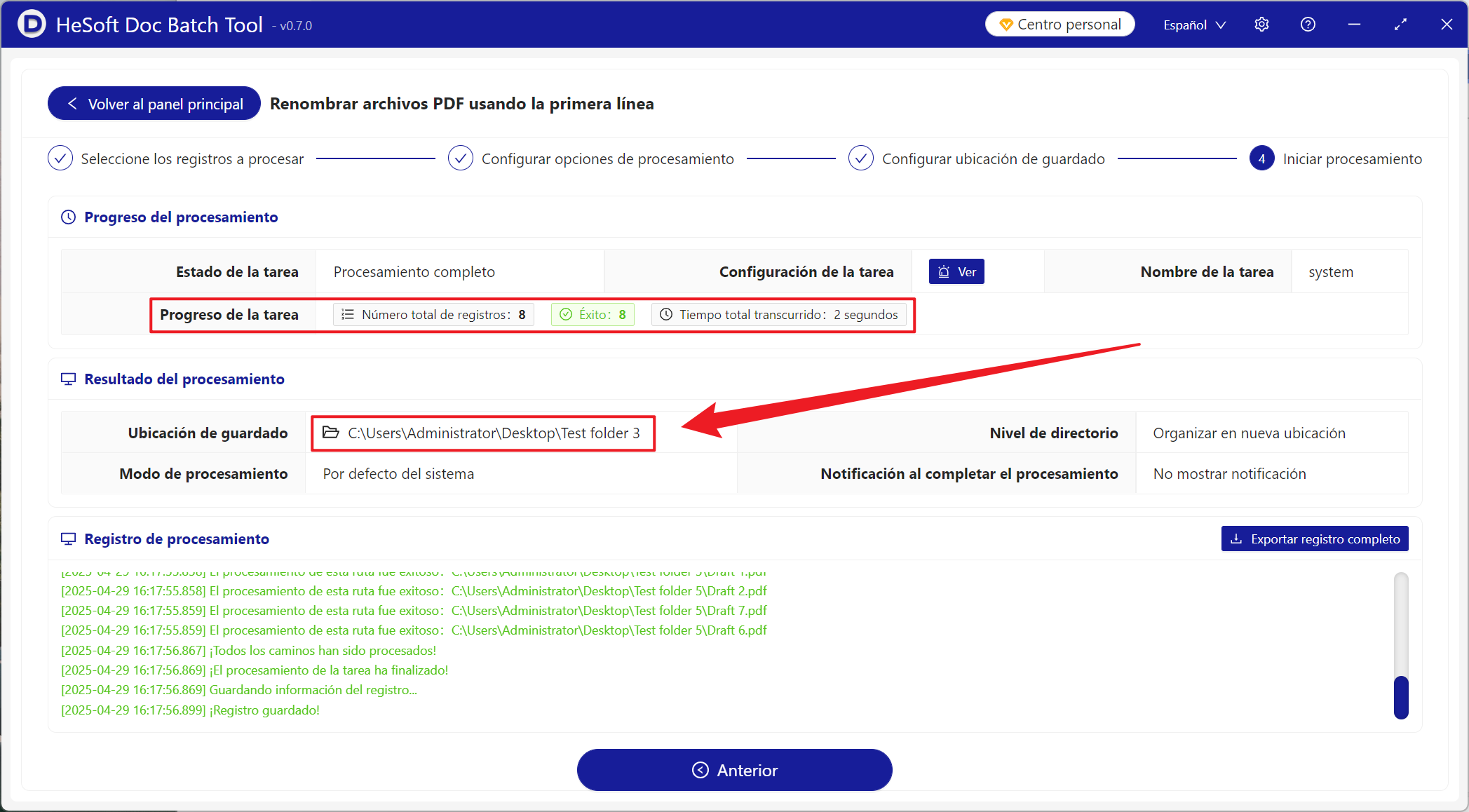 image-Cambie el nombre del archivo en lotes con la primera línea de contenido de muy varios archivos PDF