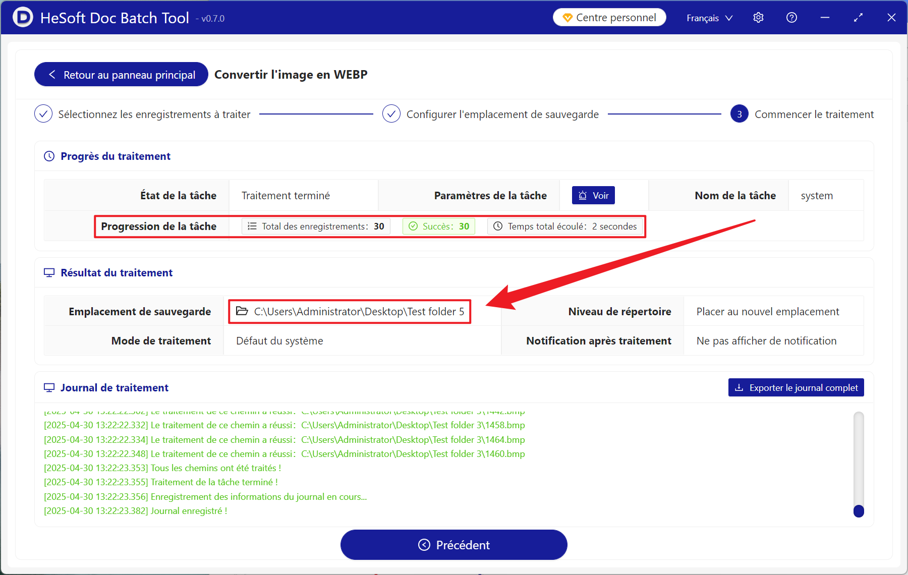 image-Transformation par lots de centaines d'images BMP au format WEBP