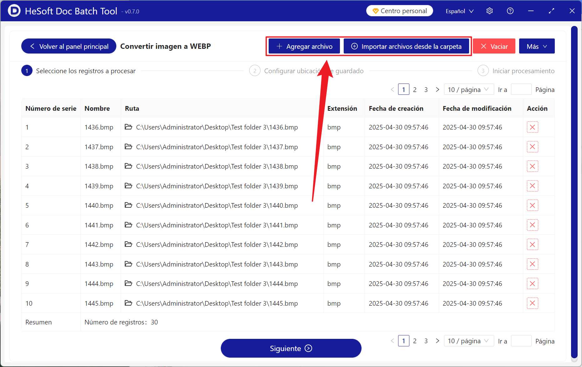 image-Transforme cientos de imágenes BMP en formato WEBP por lotes