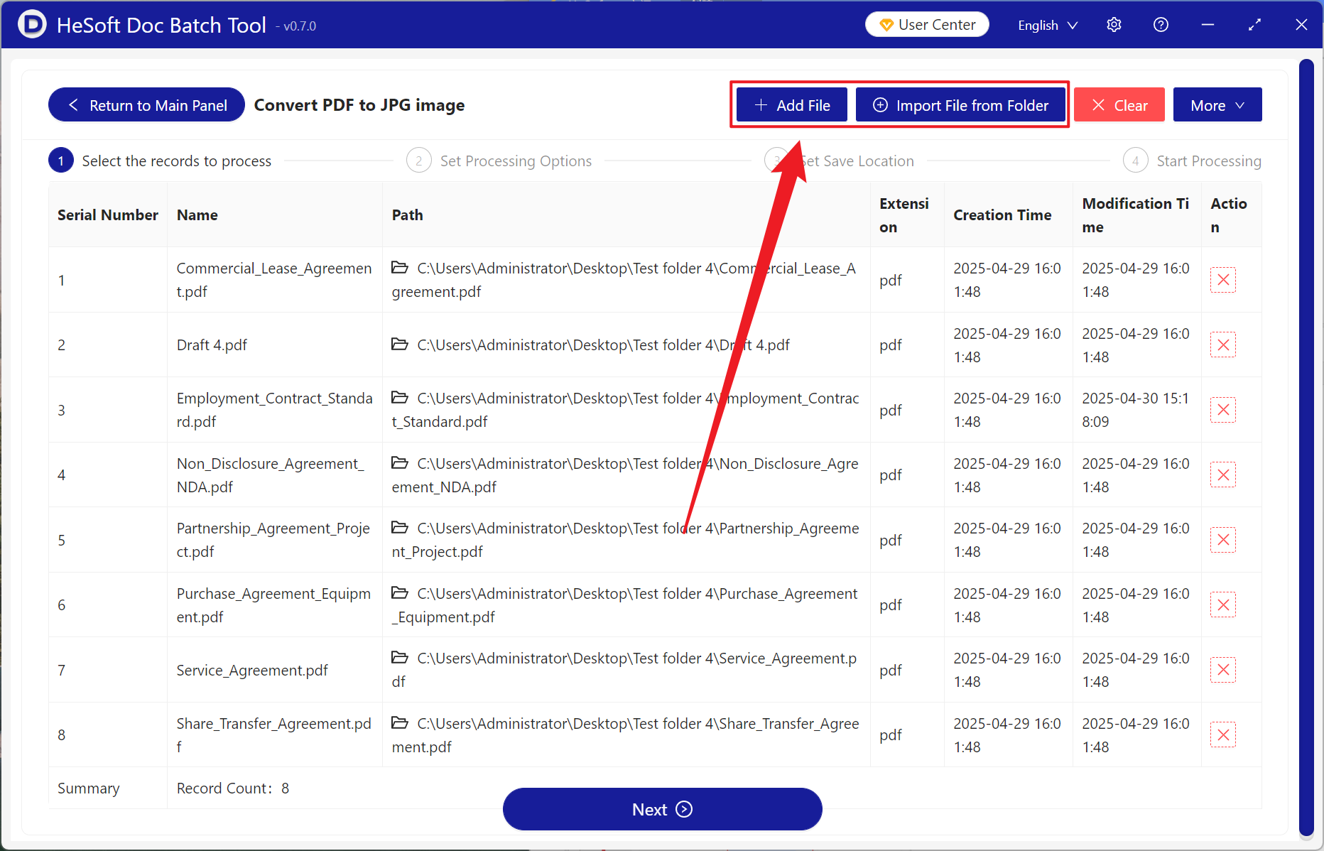 image-Batch extract hundreds of PDF documents in the first page, the second page or part of the page into JPG image format