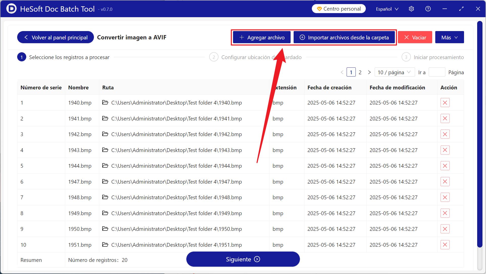 image-Convierta rápidamente muchos formatos BMP en formato AVIF por lotes