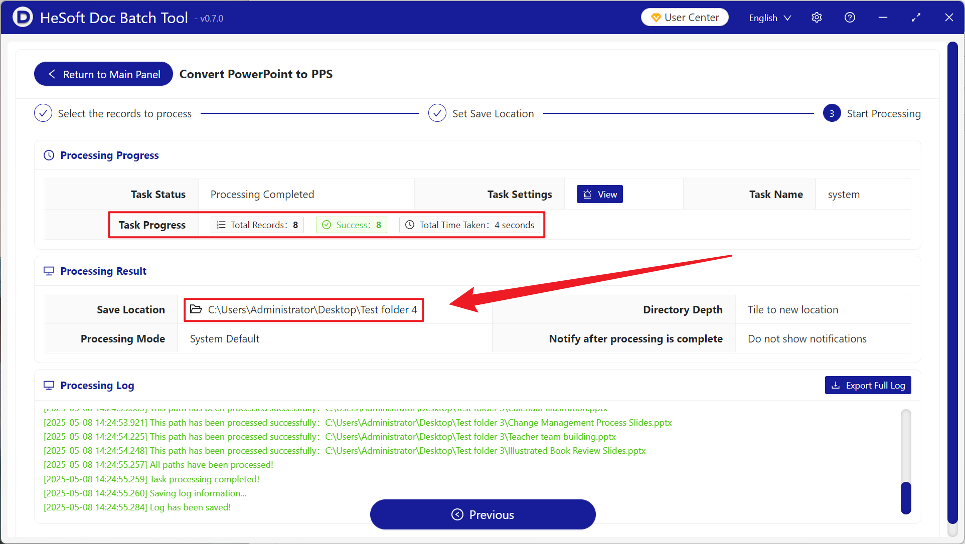 image-Multiple PPT and PPTX slides are efficiently converted into old automatic PPS format