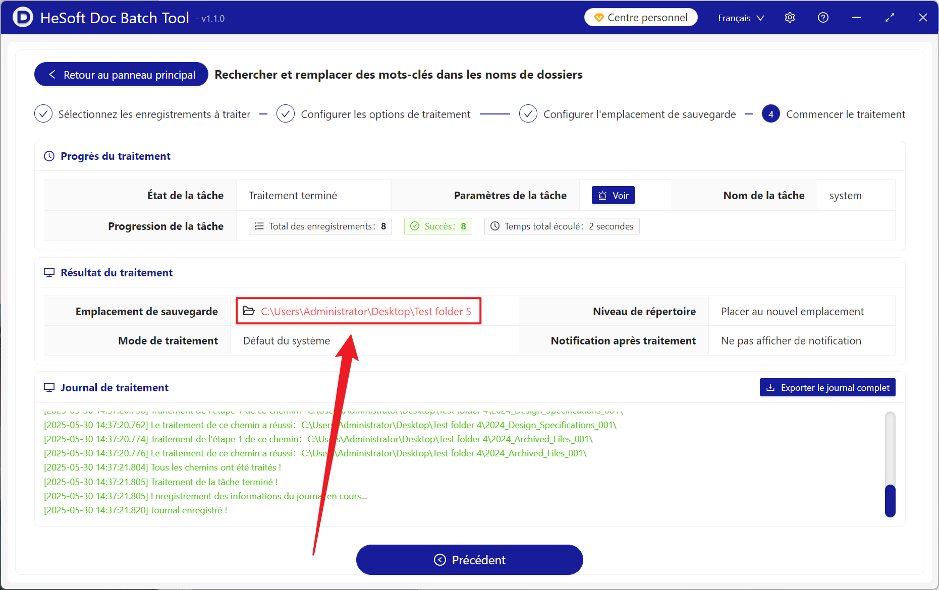 image-Renommer le dossier,remplacer le texte dans le nom du dossier,remplacer le nom du dossier par lots