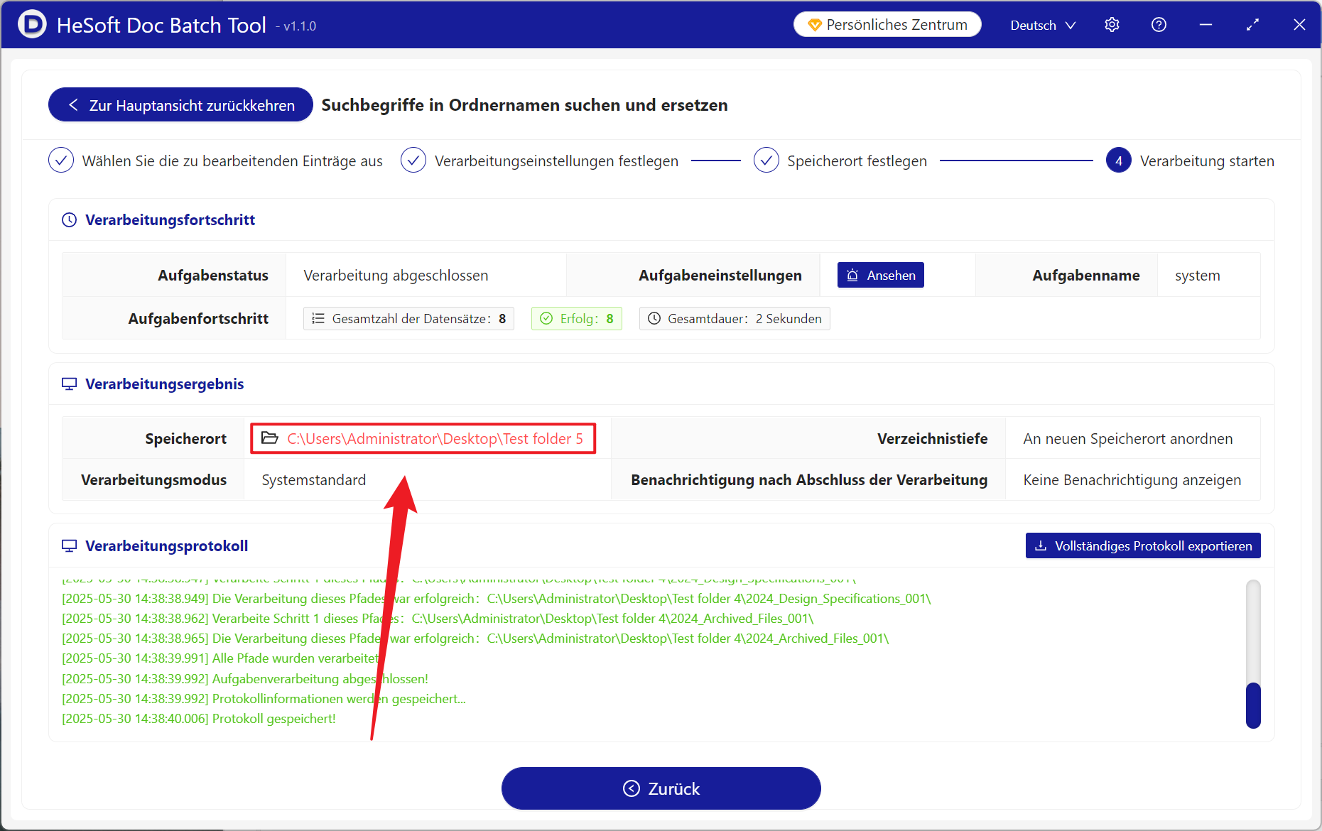 image-Benennen Sie den Ordner um,ändern Sie den Text im Ordnern amen und ersetzen Sie den Ordnern amen in Stapeln