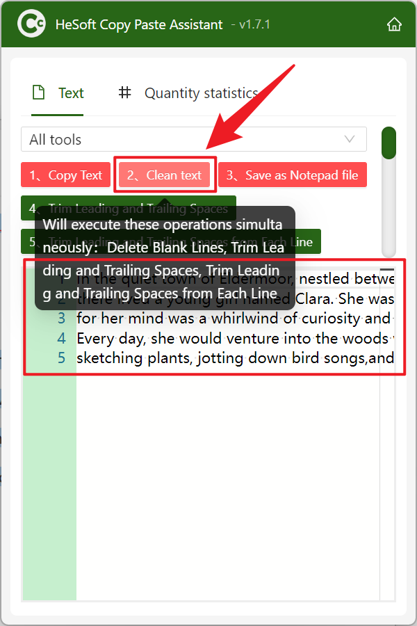 image-Delete the blank of the copied text,remove the blank line in the clipboard,copy the text to empty the blank content